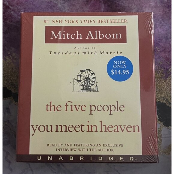 The Five People You Meet in Heaven Mitch Albom Unabridged 4 compact discs SEALED - Picture 1 of 2